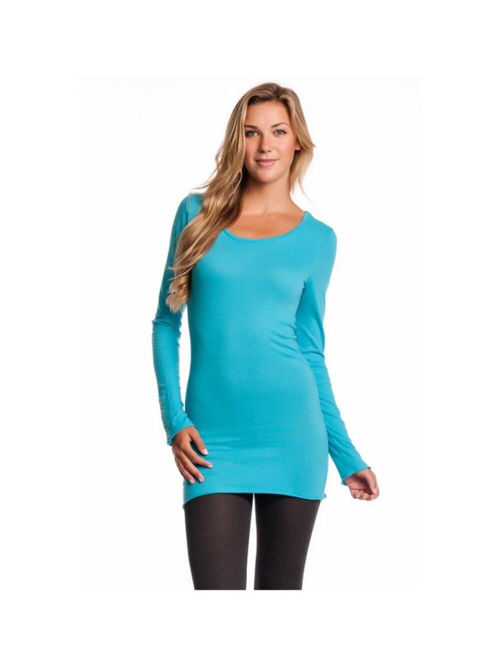 Velvet Graham Spencer GANET Teal Blue Long Sleeve T Shirt Top NWT